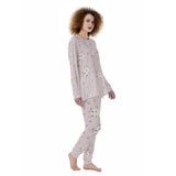 Kawaii Bear Print Women's Pajamas Set - Soft & Comfortable Long Sleeve Sleepwear with Pants