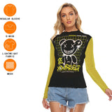 Kawaii Heaven Women's Mesh Long Sleeve Tee - Be Yourself Graphic Print