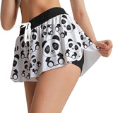 Kawaii Heaven Women's Panda Play Skort with Hidden Pocket - Sporty Fashion