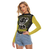 Kawaii Heaven Women's Mesh Long Sleeve Tee - Be Yourself Graphic Print