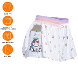 Kawaii Heaven Women's Unicorn Star Sport Skort with Phone Pocket