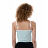 Kawaii Heaven Women's Lace Camisole with Cute Cat Print, Pastel Kitty Crop Top for Summer