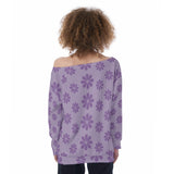 Anime Women's Oversized Off-Shoulder Sweatshirt - Scuba Fabric | All Seasons