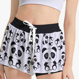 Kawaii Heaven Women's Panda Play Skort with Hidden Pocket - Sporty Fashion