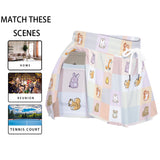 Kawaii Heaven Women's Pastel Critter Print Skorts with Pockets | Sporty & Fashionable
