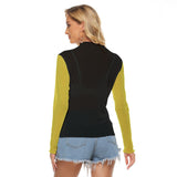 Kawaii Heaven Women's Mesh Long Sleeve Tee - Be Yourself Graphic Print