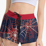 Kawaii Heaven Women's Spider-Inspired Skorts with Pockets for Sports & Fashion