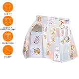 Kawaii Heaven Women's Pastel Critter Print Skorts with Pockets | Sporty & Fashionable