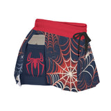 Kawaii Heaven Women's Spider-Inspired Skorts with Pockets for Sports & Fashion
