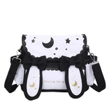 Lolita Moon Star Printed Bow Tie Women Shoulder Bag Cross Body