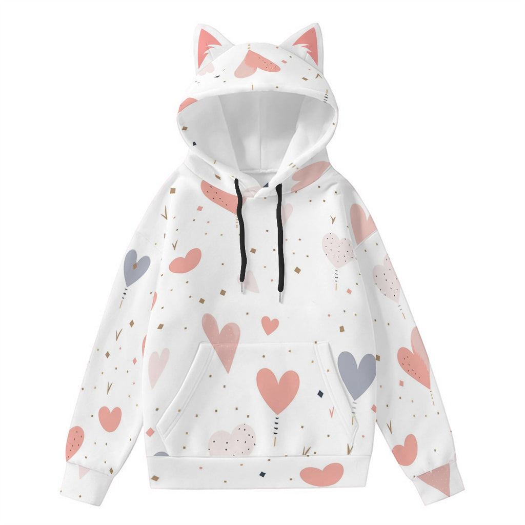 Kawaii Heaven Women's Cute Cat Ear Hoodie with Decorative Ears