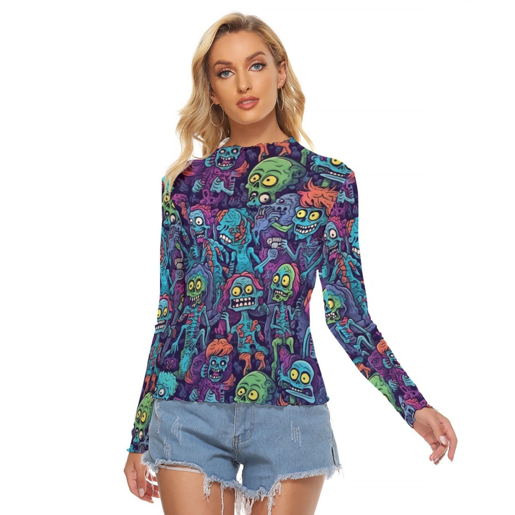 Colorful Zombie Monster Mesh Top