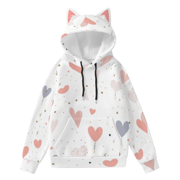 Kawaii Heaven Women's Cute Cat Ear Hoodie with Decorative Ears