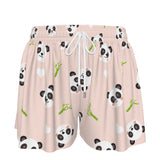 Kawaii Panda Print Sport Skort with Pockets for Women