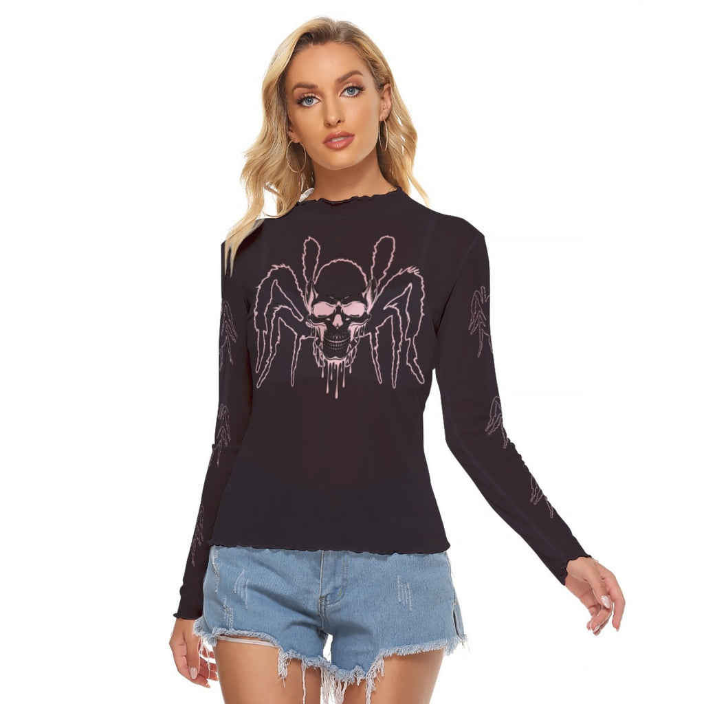 Spider Skull Gothic Mesh Top