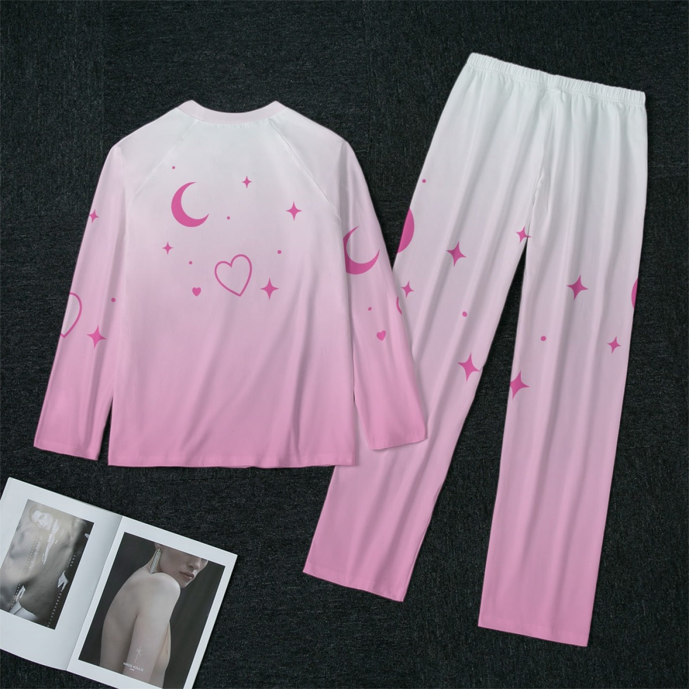 Pink Sleepy Cat Pajama Set