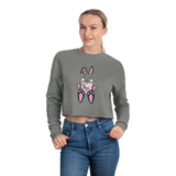 Self Love Club Kawaii Rabbit Face Sweatshirt, Women's Crop Top Jumper, Cute Bunny Pullover, Japanese Style Sweater, Gift for Her