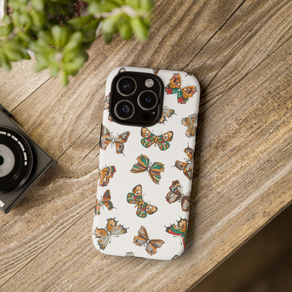 Butterflies Tough Cases, Phone Case, Protective Cover, Butterfly Pattern, Gift for Her, Unique Phone Accessory