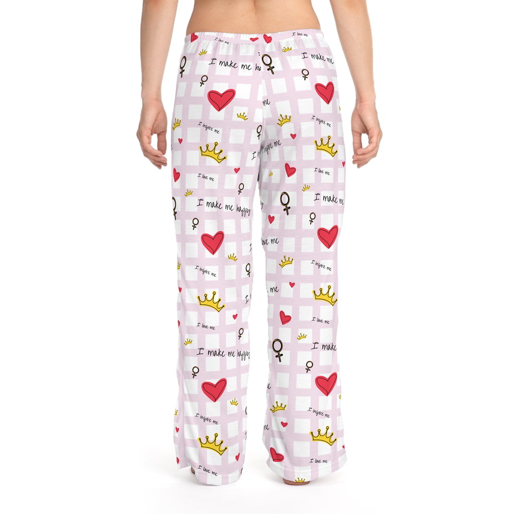 Cozy Hearts & Crowns Women's Pajama Pants