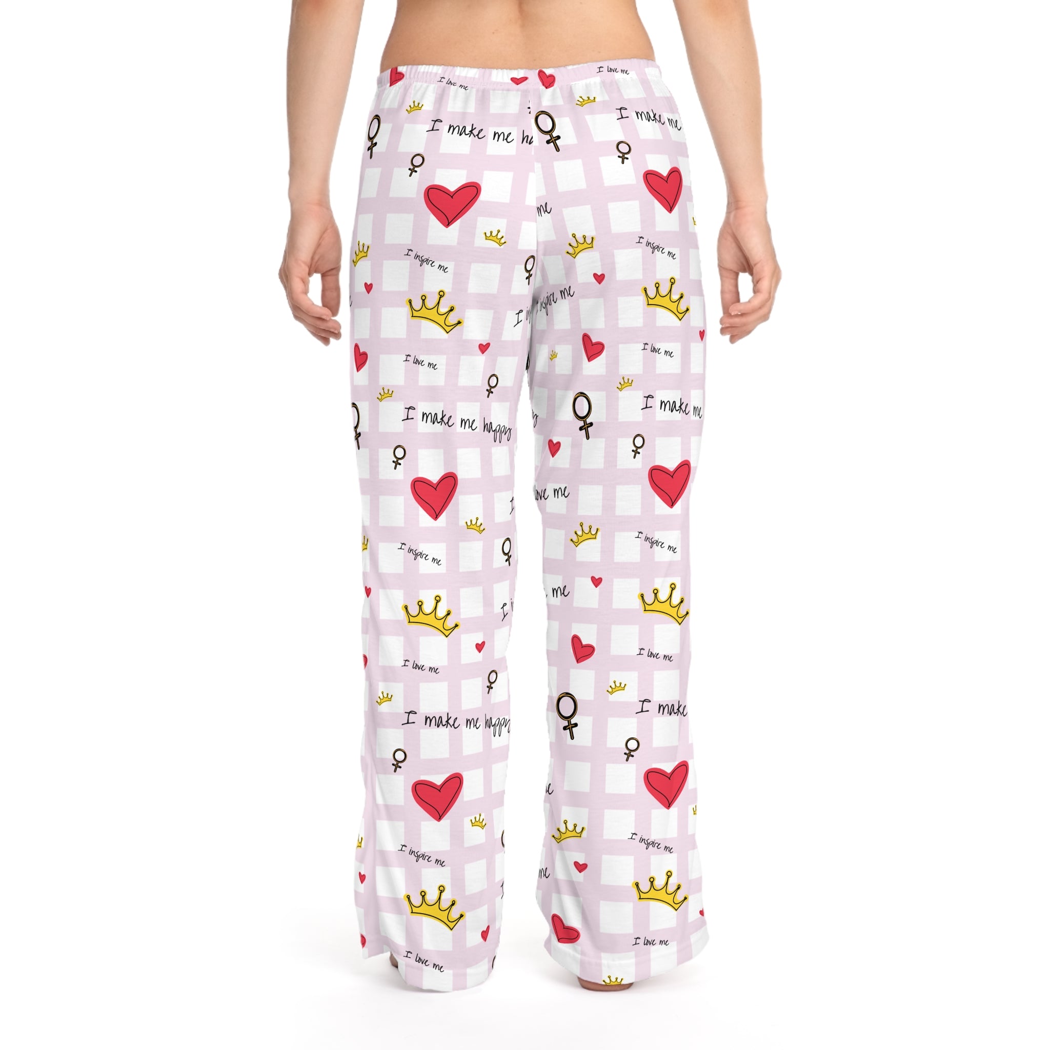 Cozy Hearts & Crowns Women's Pajama Pants