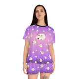 Pajama Set - Cute Panda Print Short PJ Set - Women's Sleepwear - Lounge Set