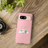 Kawaii Cat Rainbow Tough Cases, Cute Kitty Phone Cover, Protective Phone Case, Adorable Cat Lover Gift, Fun Rainbow Cat Phone Accessories