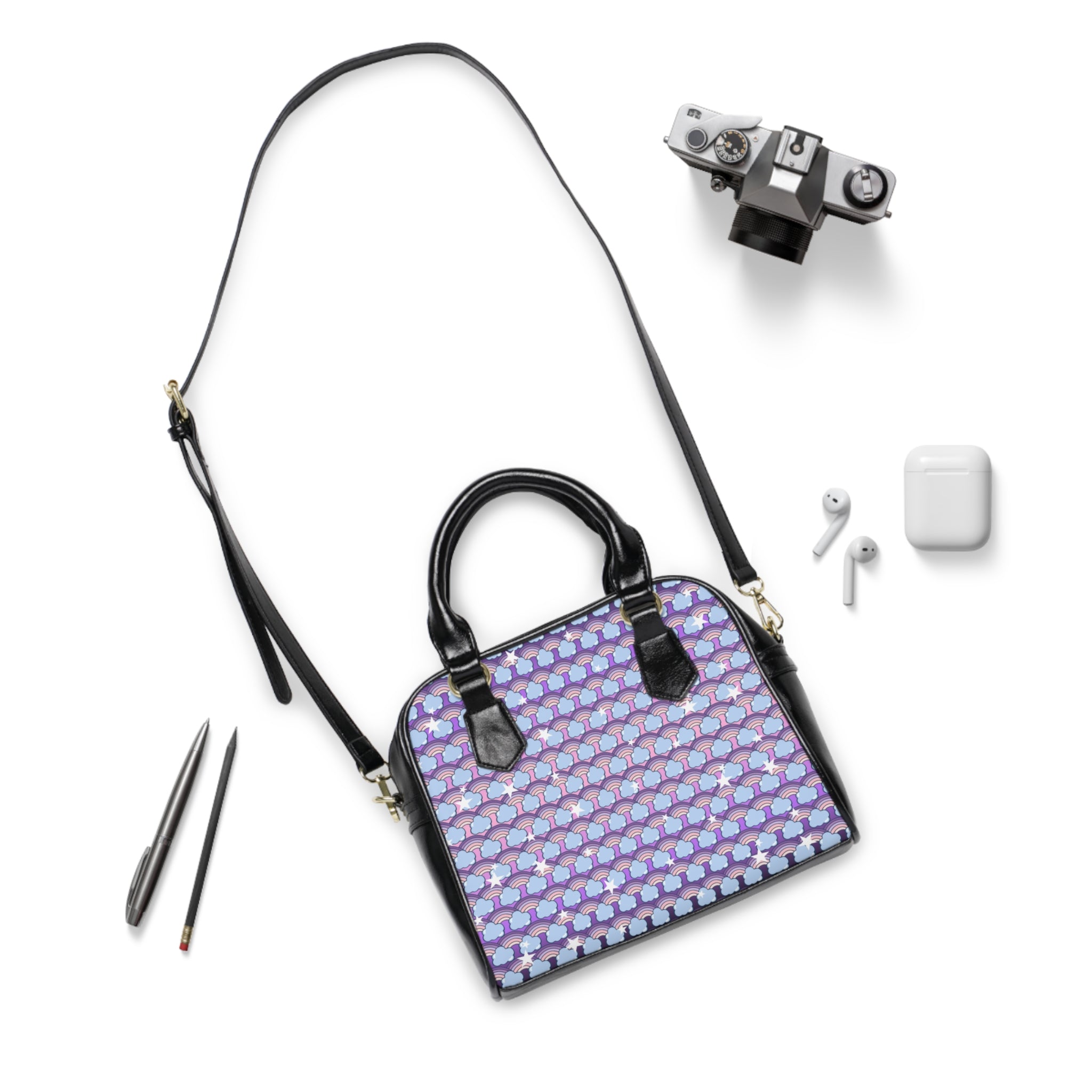 Pastel Rainbow Fantasy Shoulder Bag - Colorful Crossbody Handbag - Women's Fashion Tote