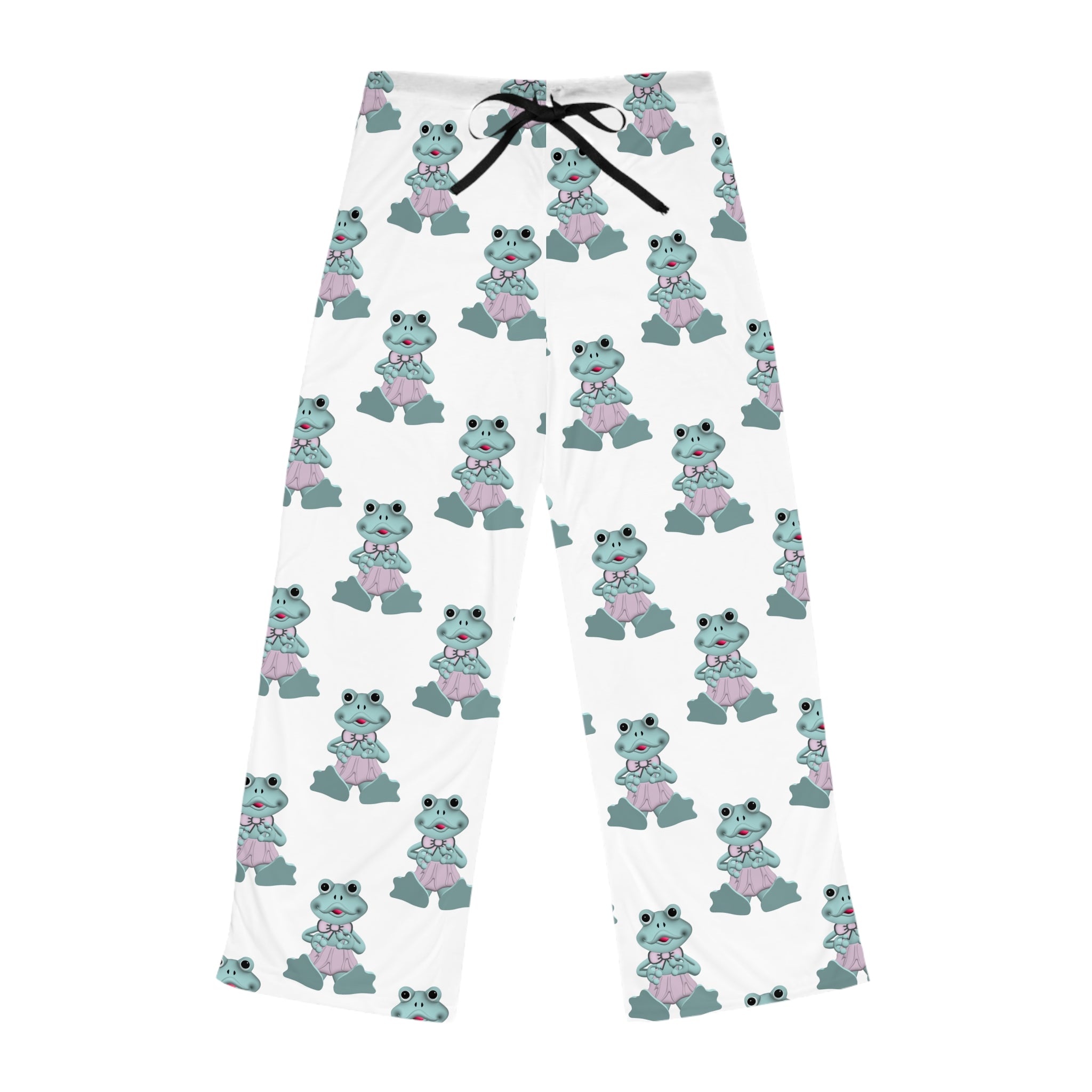 Pastel Frog Women's Pajama Pants, Cute Frog PJ Bottoms, Soft Lounge Sleepwear, Cozy Nightwear, Comfy Sleep Pants