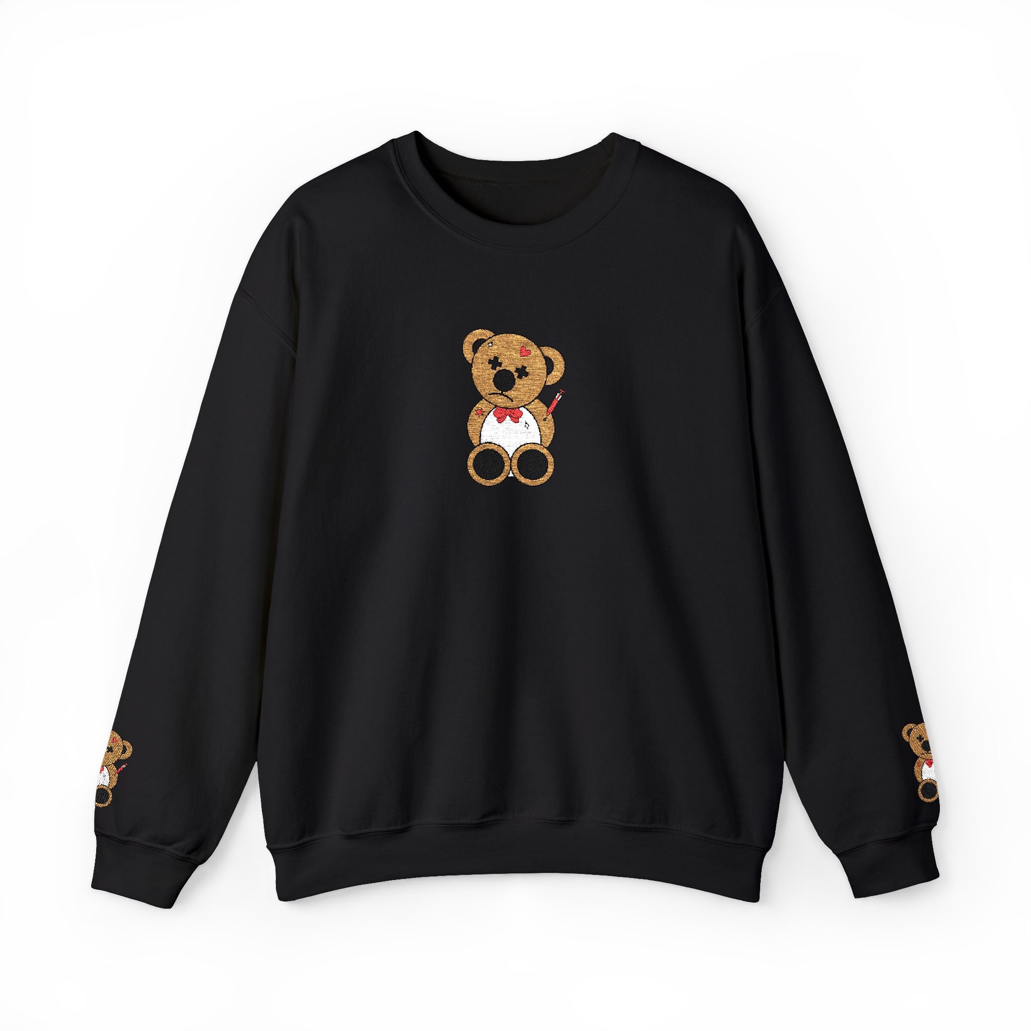 Embroidered Little Teddy Bear Crewneck Sweatshirt