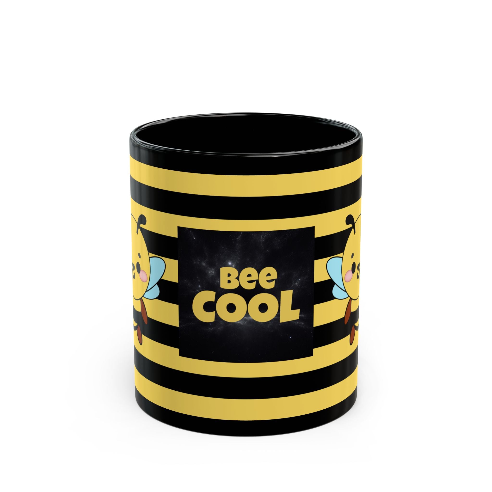 Bee Cool Mug, Bee Mug, Black Coffee Mug, Cute Bee Gift, Bee Lover Mug, Beekeeper Mug, Funny Bee Cup, 11oz, 15oz