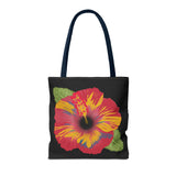 Poppy Tote Bag - Floral Canvas Shoulder Bag for Women, Flower Printed Grocery Tote, Reusable Shopping Handbag, Eco-Friendly Beach Bag, Gift