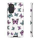 Butterfly Pattern White Background Tough Cases