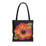 Poppy Tote Bag - Floral Canvas Shoulder Bag for Women, Flower Printed Grocery Tote, Reusable Shopping Handbag, Eco-Friendly Beach Bag, Gift