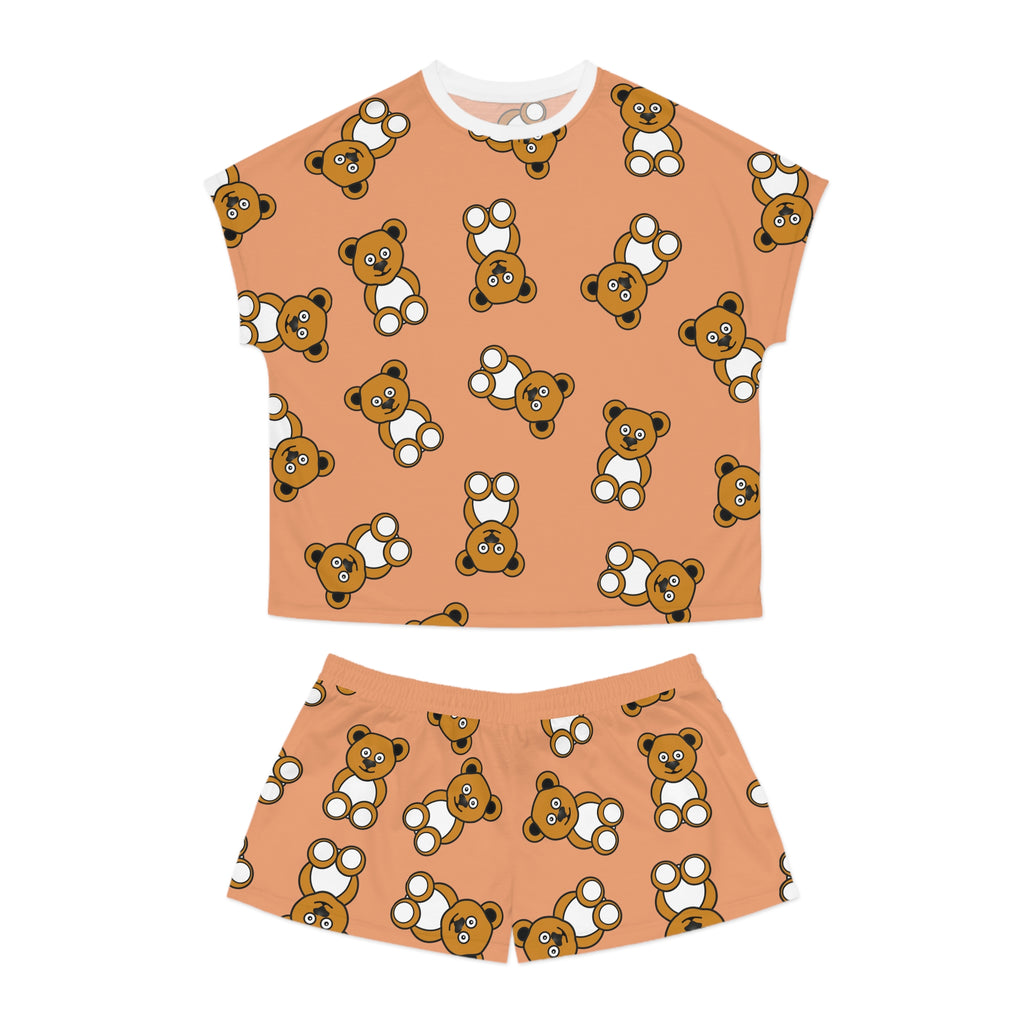 Cute Bears Pajama Set, Women's Sleepwear, Short PJs, Bear Lover Gift, Lounge Set