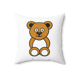 Cute Ochre Bear Spun Polyester Square Pillow