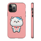 Kawaii Cow Tough Cases - Cute Animal Phone Cover for iPhone Galaxy Pixel, Cow Lover Gift, Animal Print Phone Case, Protective Smartphone