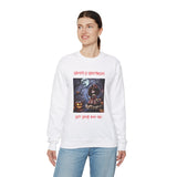 Halloween Doll With a Mix of Scary and Sweet Unisex Heavy Blend™ Crewneck Sweatshirt