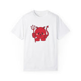 Kawaii Devil Shirt, Cute Demon Garment-Dyed T-shirt, Pastel Grunge Top, Harajuku Inspired Clothing