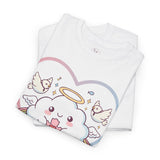 Kawaii Christian T-Shirt - Angel Cloud Rainbow Tee- Religious Graphic Top