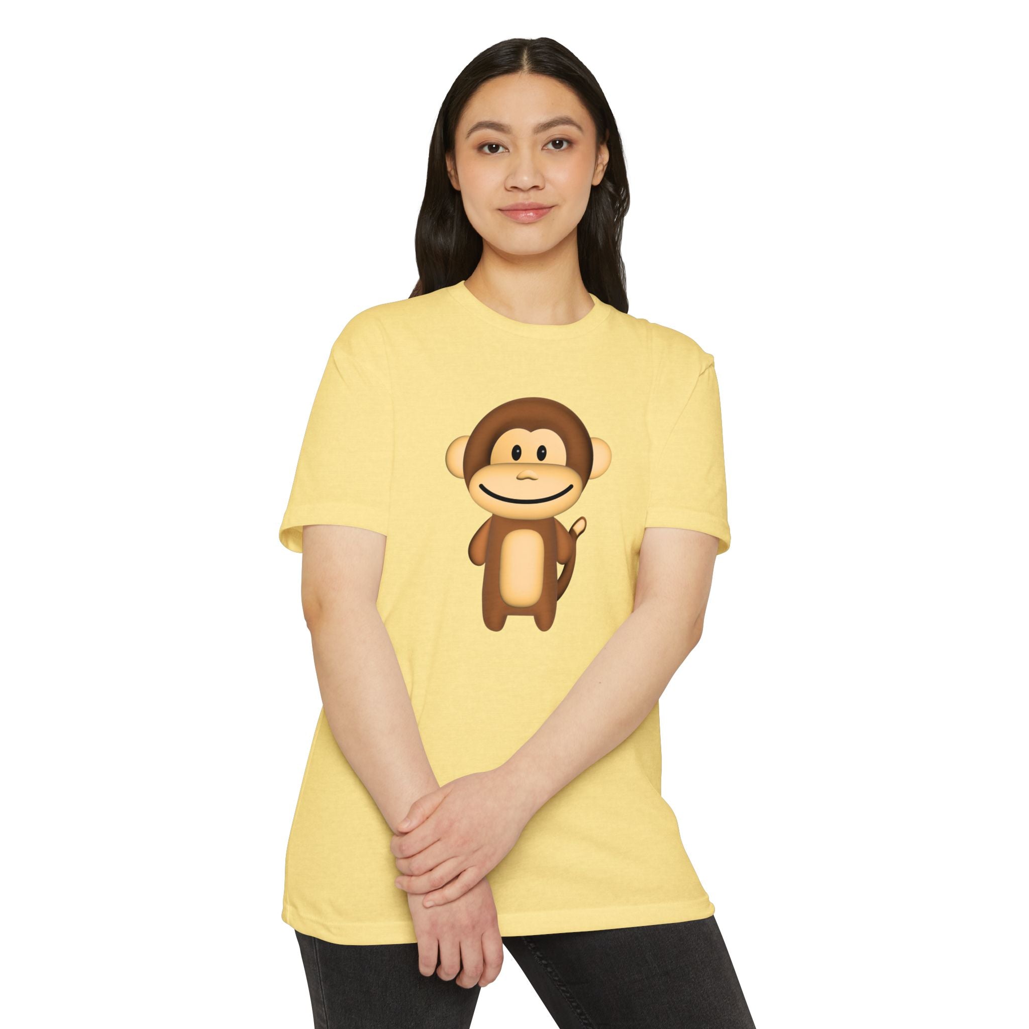 Kawaii Monkey T-shirt - Unisex CVC Jersey