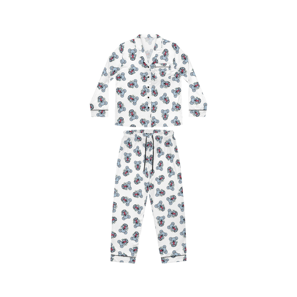 Chic Floral Satin Coala Pajamas, Soft Women's Sleepwear for Relaxation, Cozy Loungewear, Perfect for Gift Giving, Travel Essentials