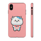 Kawaii Cow Tough Cases - Cute Animal Phone Cover for iPhone Galaxy Pixel, Cow Lover Gift, Animal Print Phone Case, Protective Smartphone