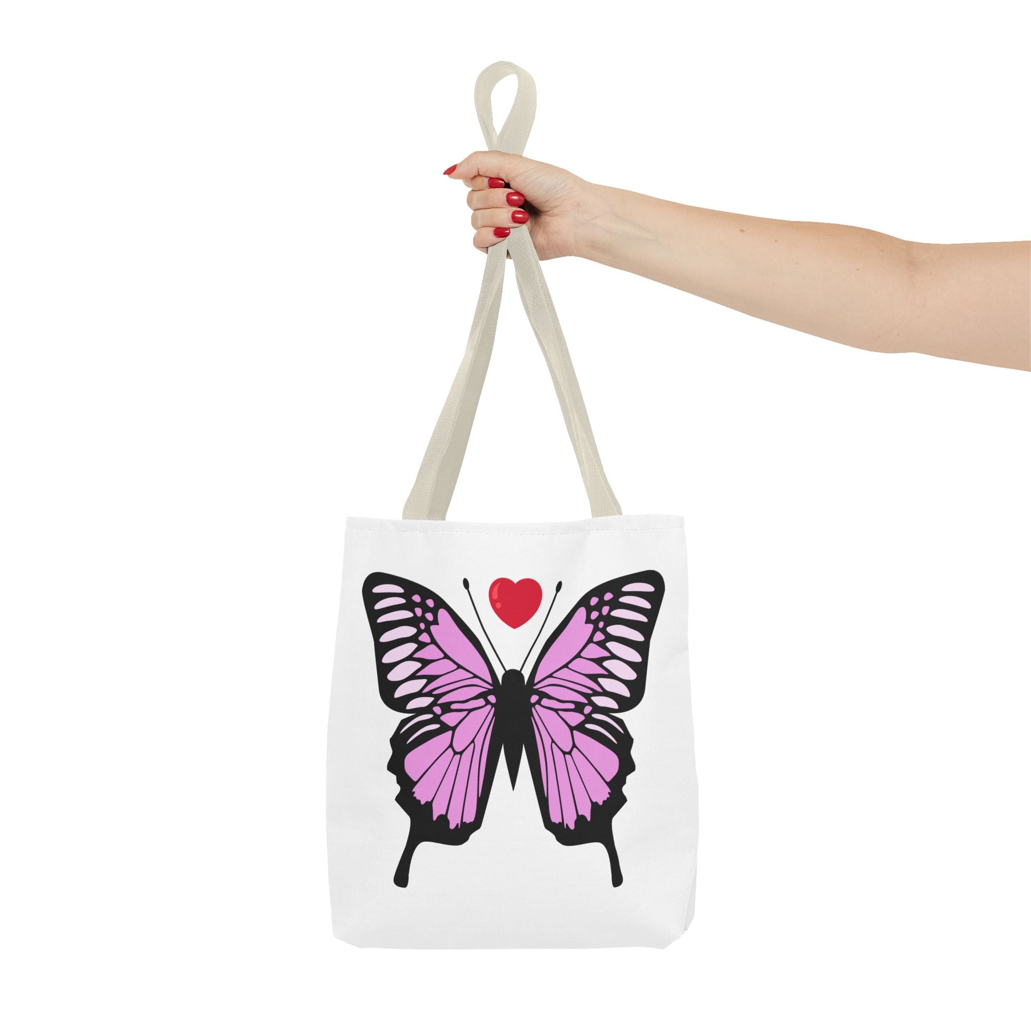 Pink Butterfly Tote Bag - Feminine Floral Design