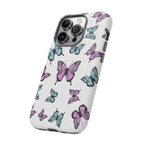 Butterfly Pattern White Background Tough Cases