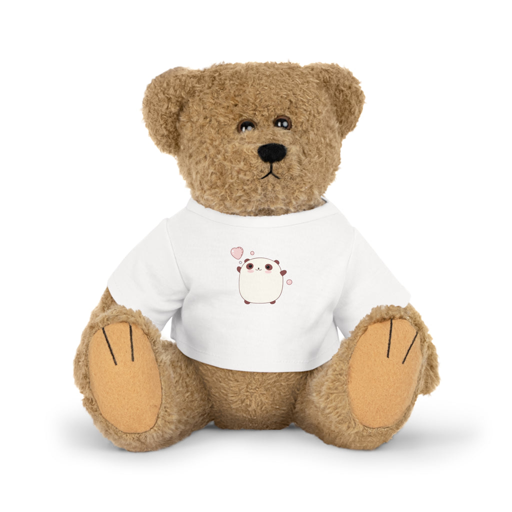 Cute Plush Toy with T-Shirt, Valentine's Day Gift - Stuffed Animal, Kid's Toy, Baby Shower, Nursery Decor, Gift for Her, Cuddly Toy