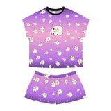 Pajama Set - Cute Panda Print Short PJ Set - Women's Sleepwear - Lounge Set