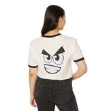 Sinister Smirk Ringer Tee - Evil Grin Goth T-Shirt