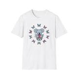 Koala Heart T-Shirt, Cute Animal Tee, Butterfly Graphic Shirt, Nature Lover Gift, Wildlife Lover Top