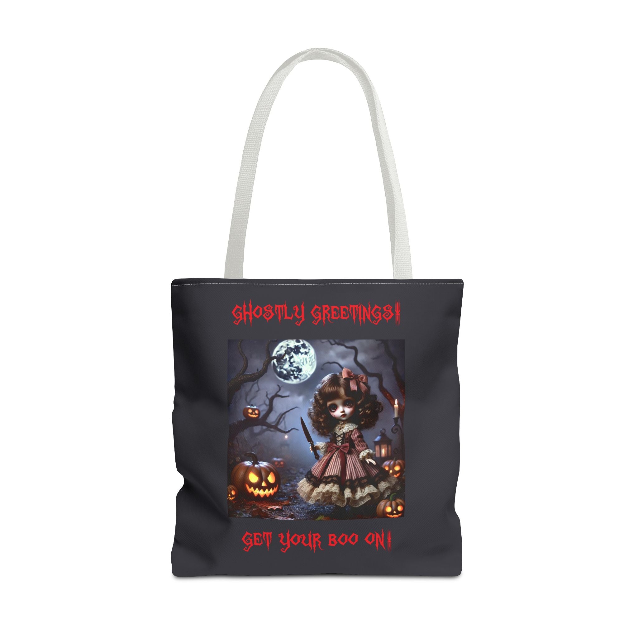 Halloween Doll With a Mix of Scary and Sweet Tote Bag