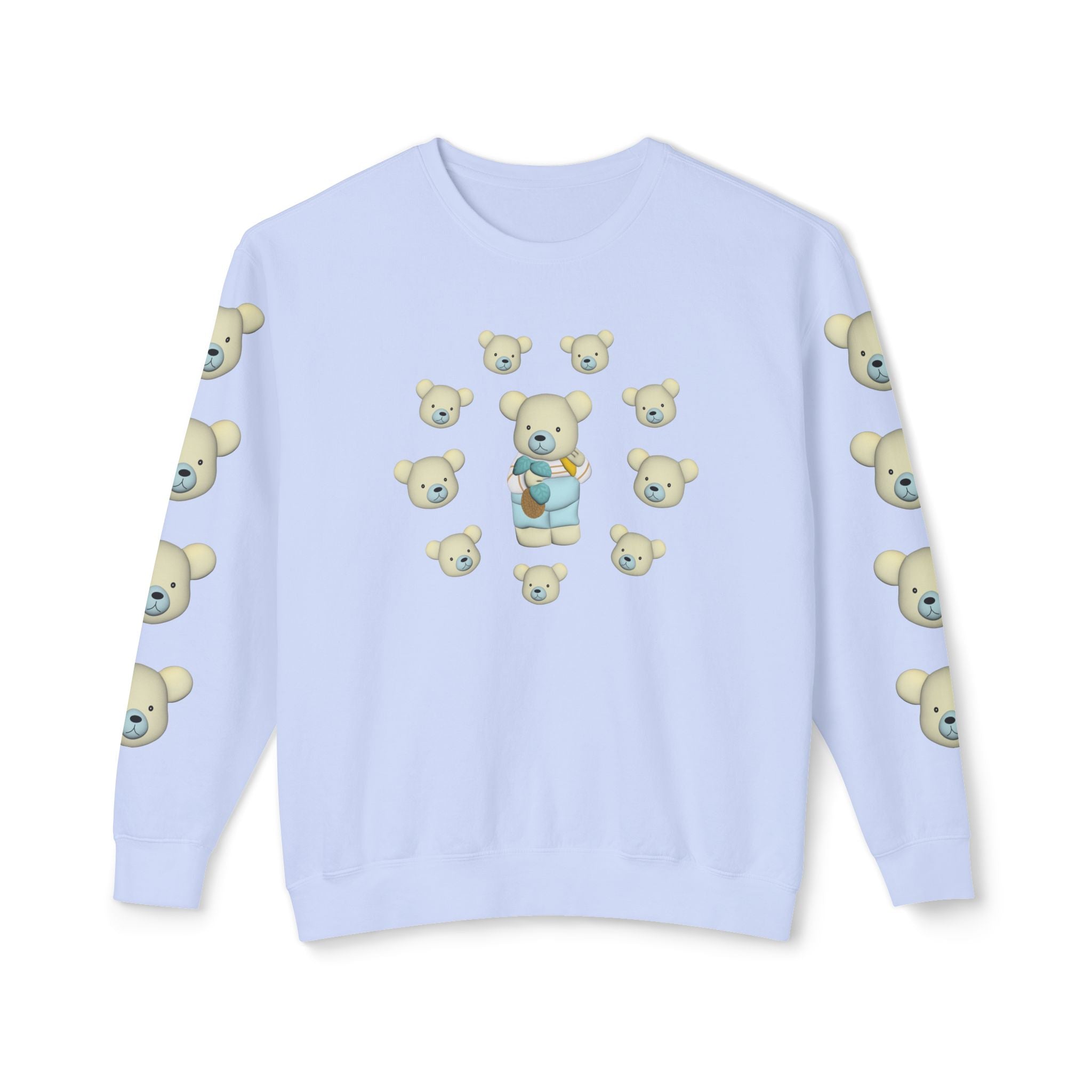Garden Bear and Bear Heads Sweatshirt, Cute Wildlife Jumper, Nature Lover Gift, Cozy Outdoor Apparel, Woodland Animal Clothing, Forest